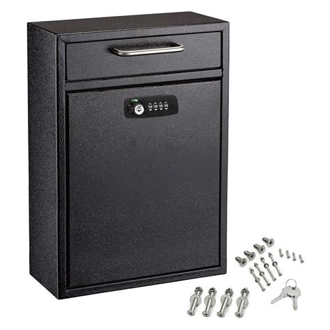 bottom metal drop box|wall mounted lockable drop boxes.